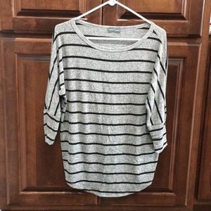 Grey and black dolman top